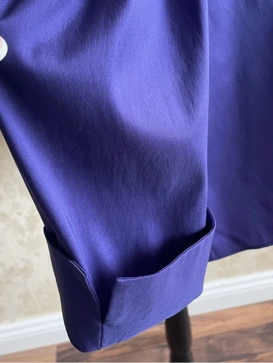 Joseph Ribkoff Purple Ruffled Front Blouse - Picture 4 of 9